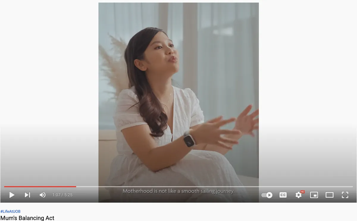 Mrs Toh interviewed in UOB's Mum's Balancing Act series