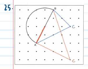 GPA solution: two valid positions of C drawn on the dot grid