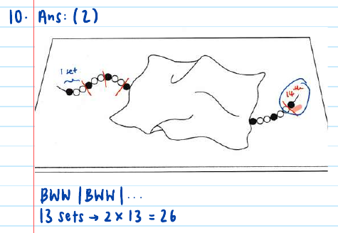 GPA solution: beads figure with one "set" of black-white-white circled