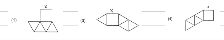 Nets (1), (3) and (4) marked with crosses