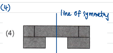 Option (4) figure with the vertical line of symmetry drawn in